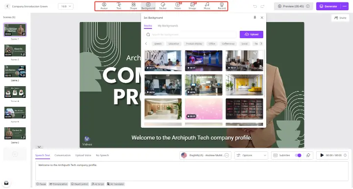 Vidnoz AI Online Video Editor